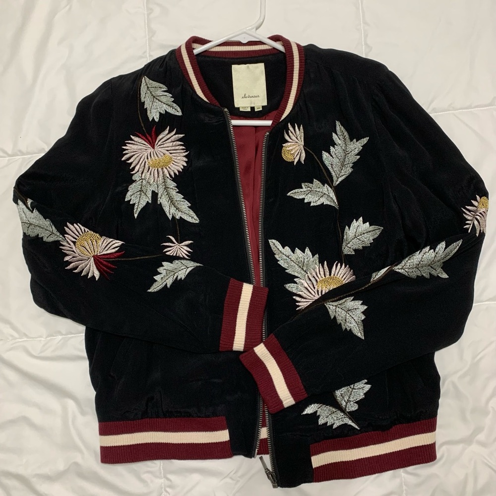 Jacket baseball style silk - Elevenes